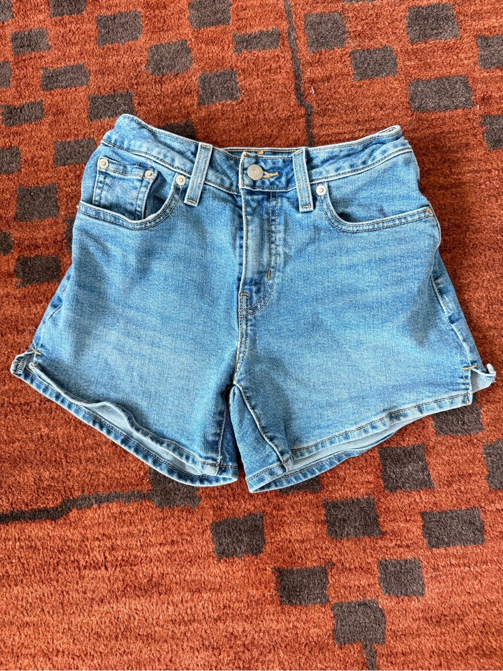 Levi's Light Blue High-Rise Denim Shorts